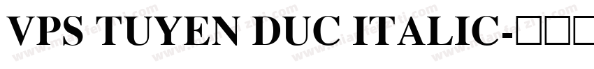 VPS Tuyen Duc Italic字体转换